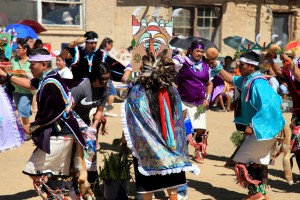The Hopi Butterfly Dance takes place during the late summer. Young unmarried girls who are without children choose one of their nephews to dance after.