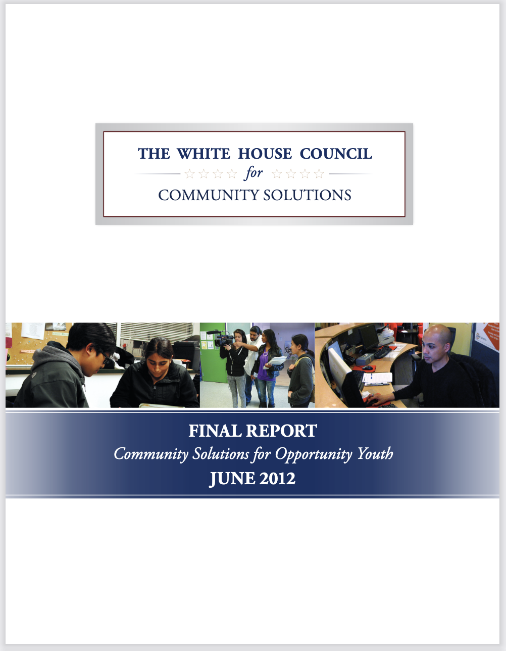 Final Report Community Solutions for Opportunity Youth The Aspen